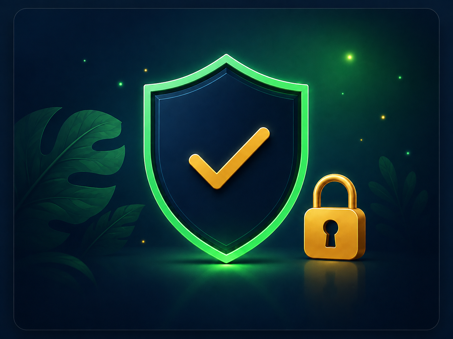 Illustrazione di uno scudo e lucchetto che rappresentano la sicurezza dell'account Wazamba